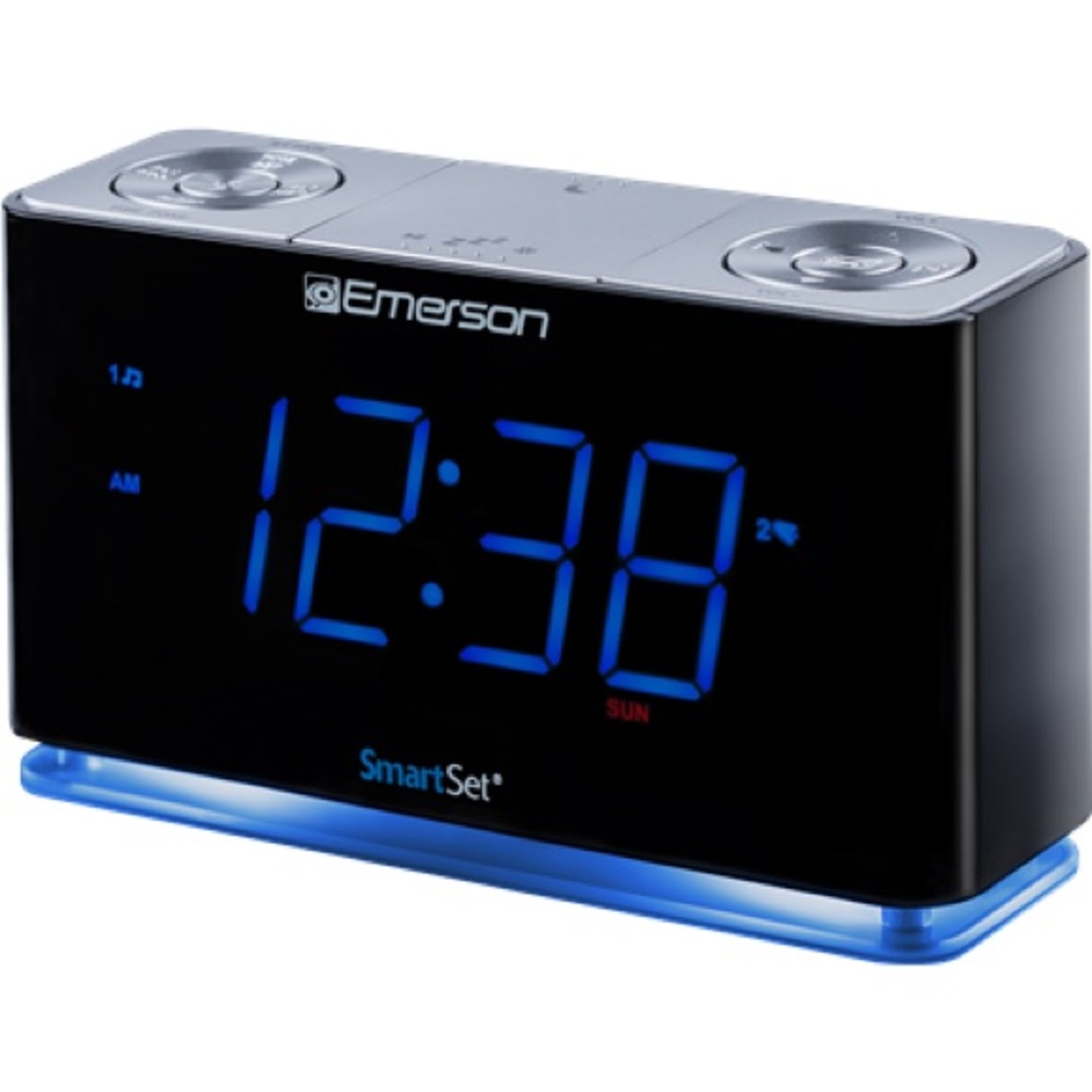 EMERSON SMARTSET® Dual Alarm Clock Radio / Bluetooth Speaker, LED Display